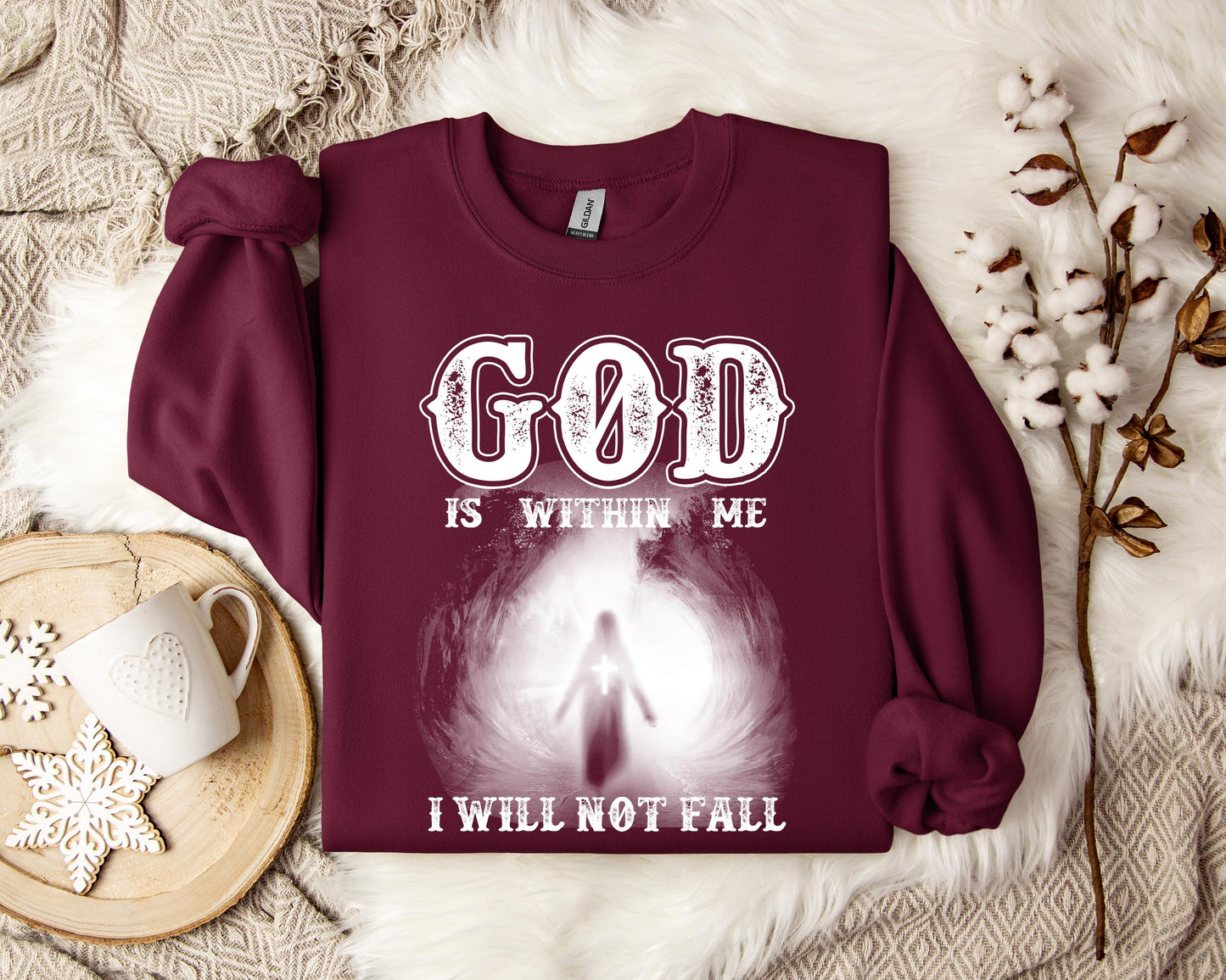 God Is Within Me I Will Not Fall Sweatshirt