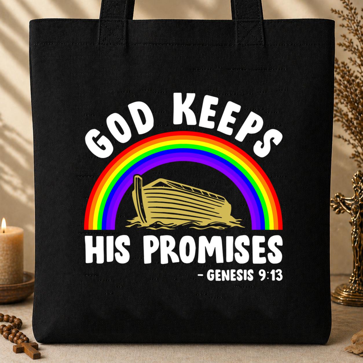 God Keeps His Promises Genesis 9.13 Tote Bag