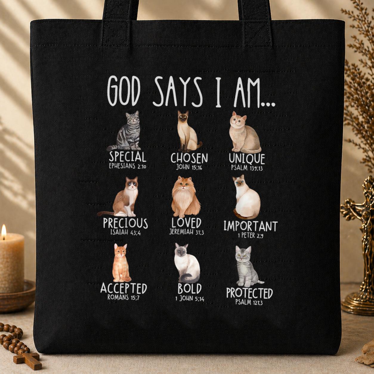 God Say I Am Cats Tote Bag