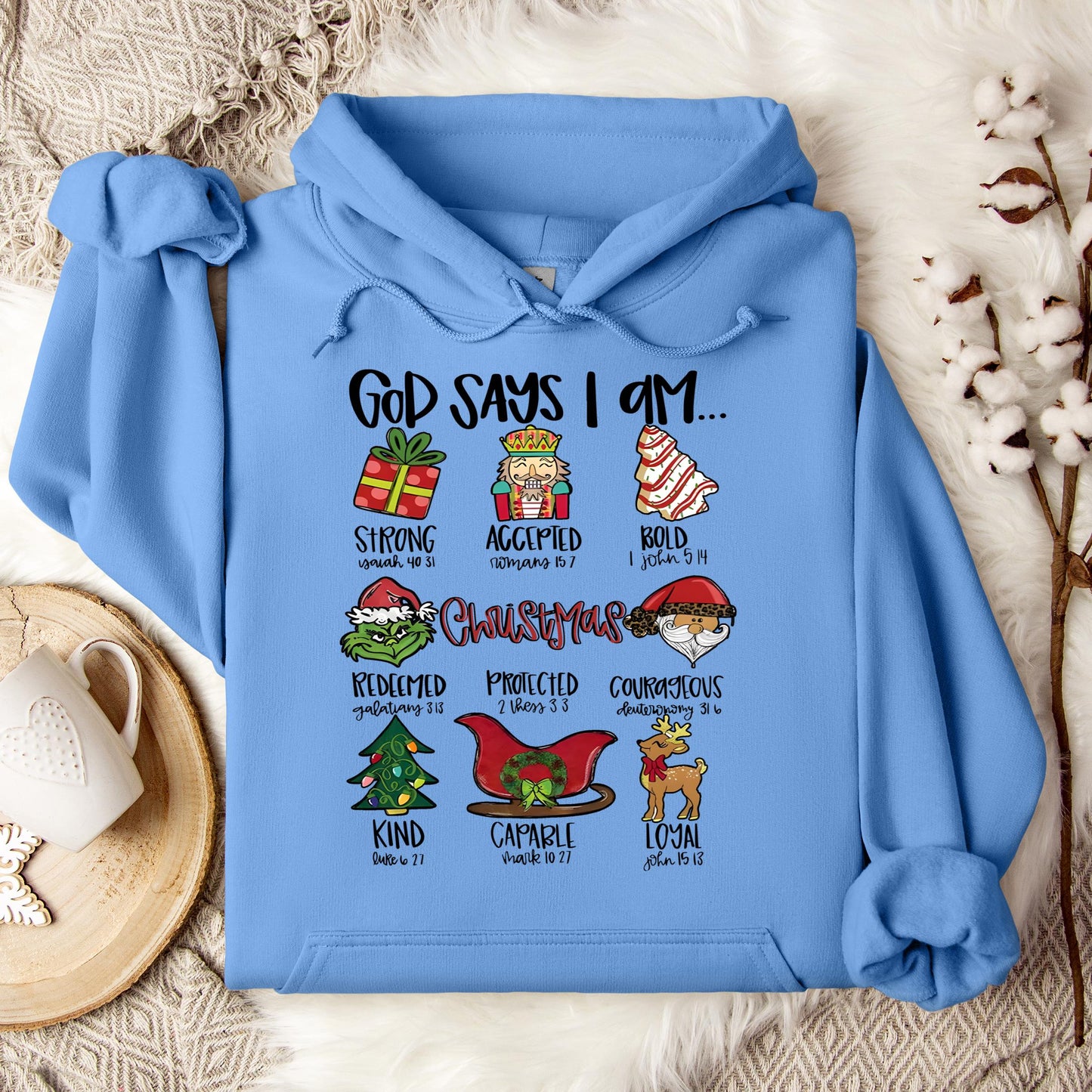 God Say I Am Christmas Hoodie