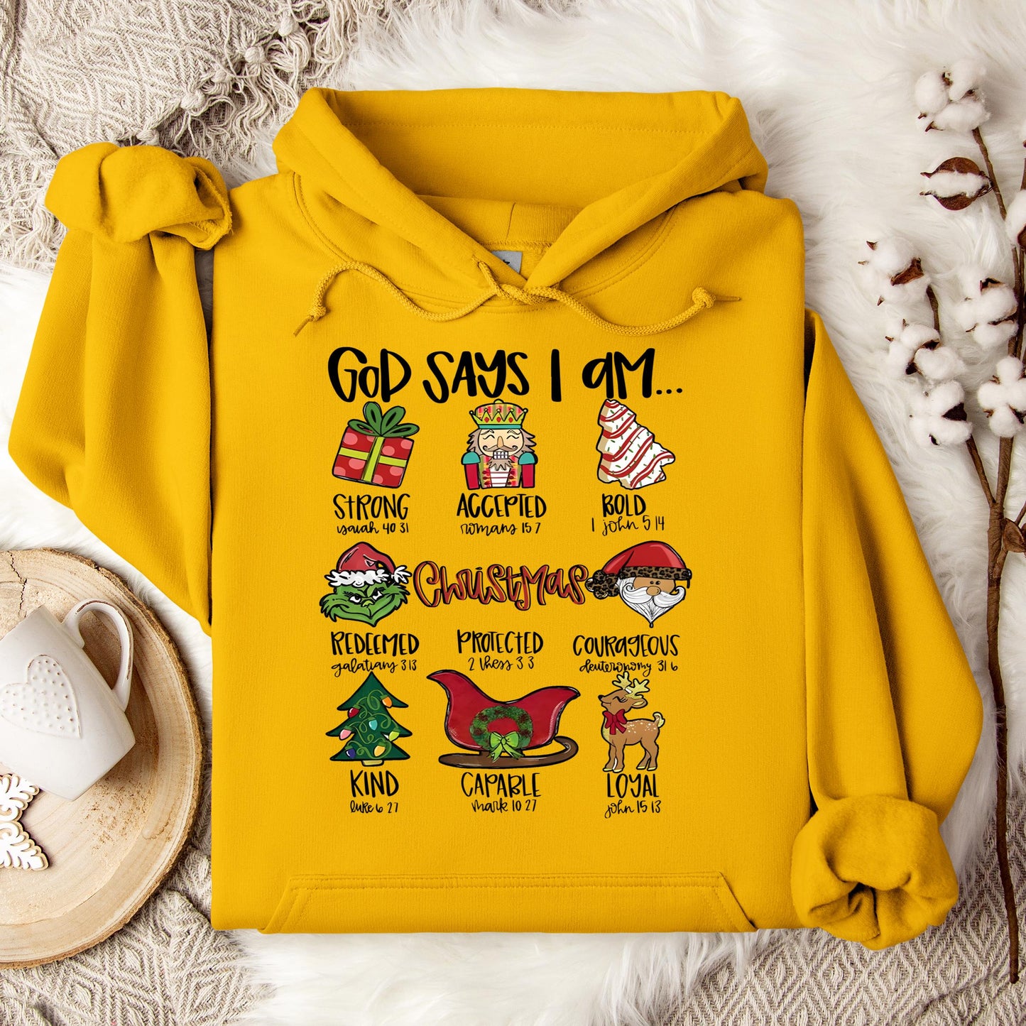 God Say I Am Christmas Hoodie