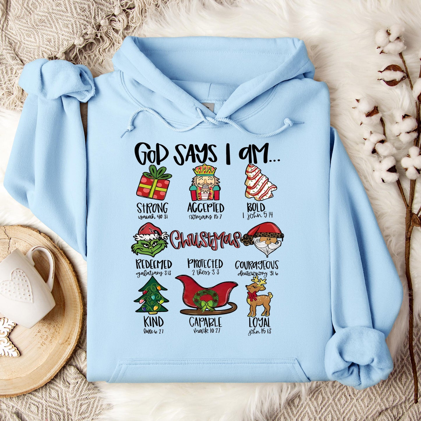 God Say I Am Christmas Hoodie