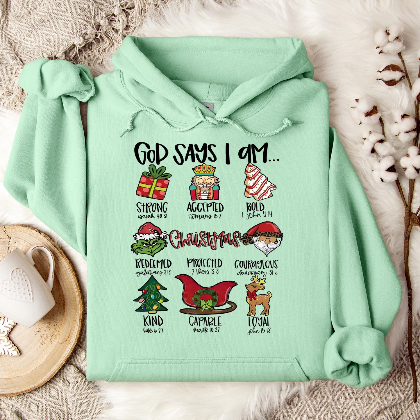 God Say I Am Christmas Hoodie