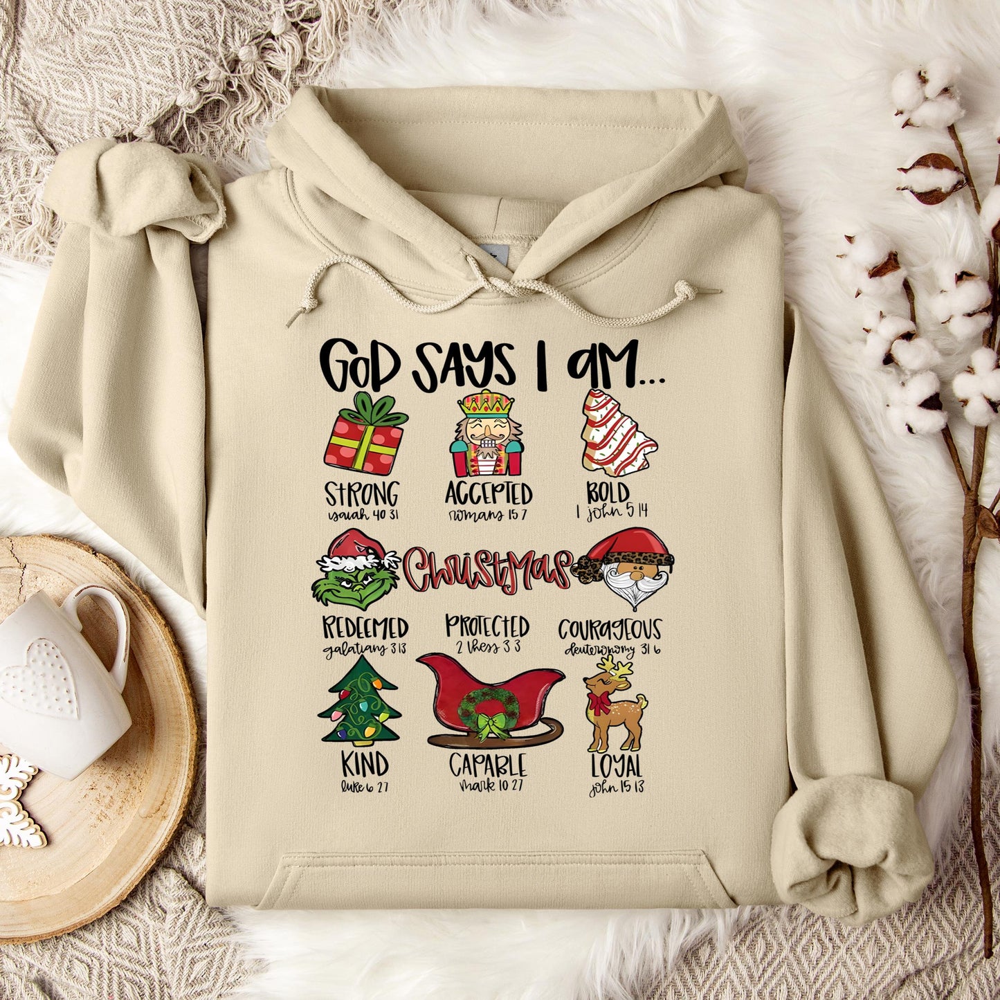 God Say I Am Christmas Hoodie