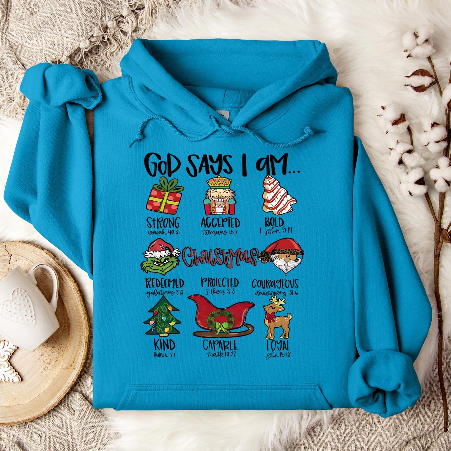 God Say I Am Christmas Hoodie