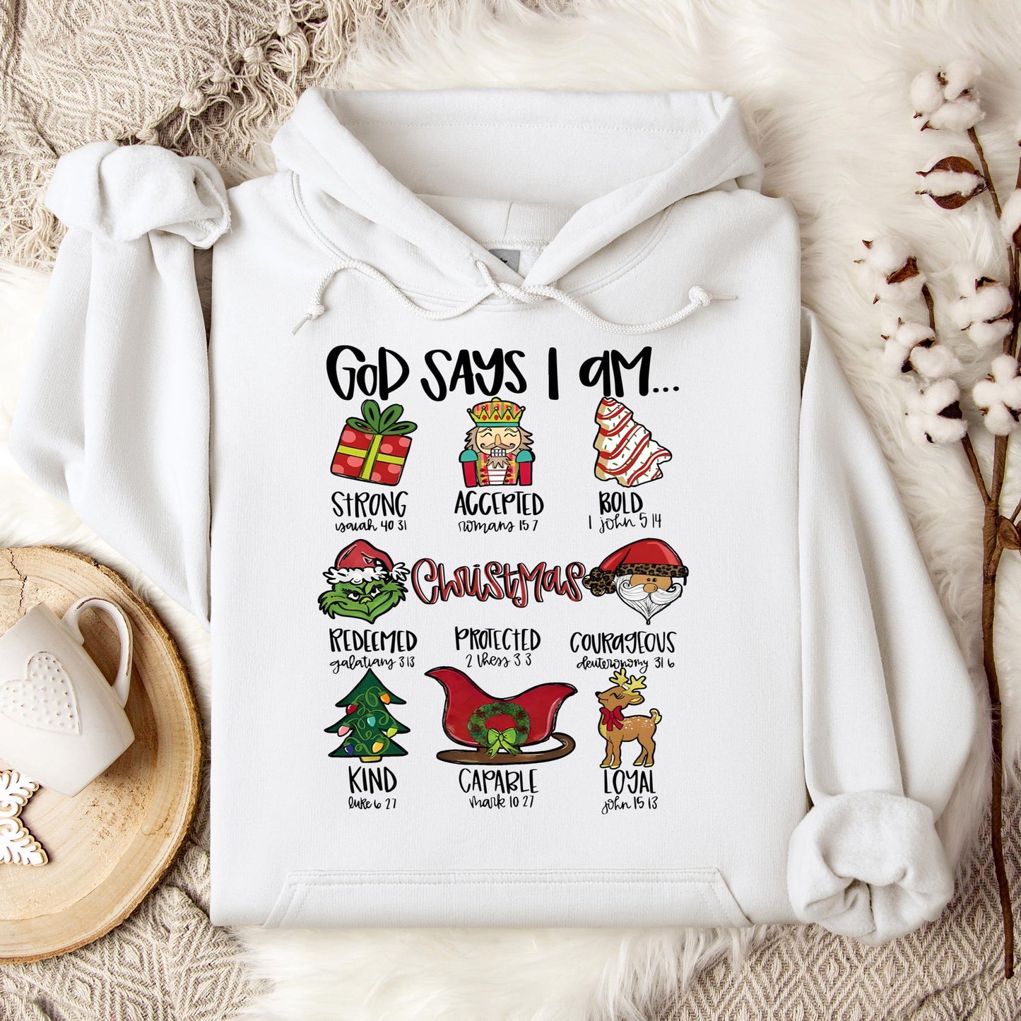God Say I Am Christmas Hoodie