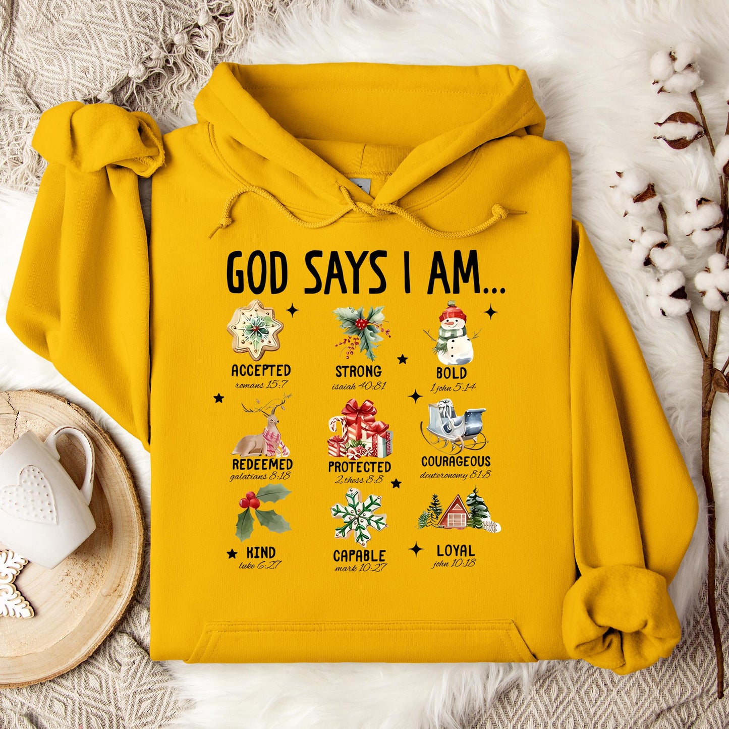 God Says I Am Christmas 01 Hoodie