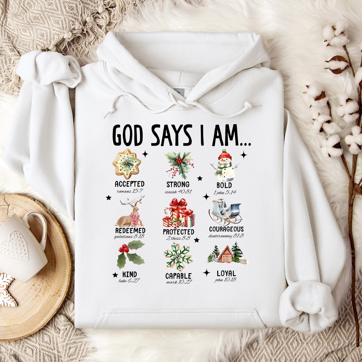 God Says I Am Christmas 01 Hoodie