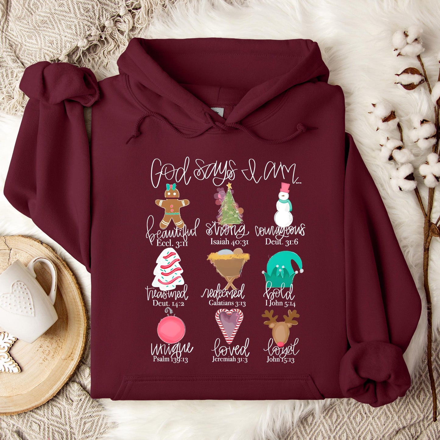 God Says I Am Christmas 02 Hoodie