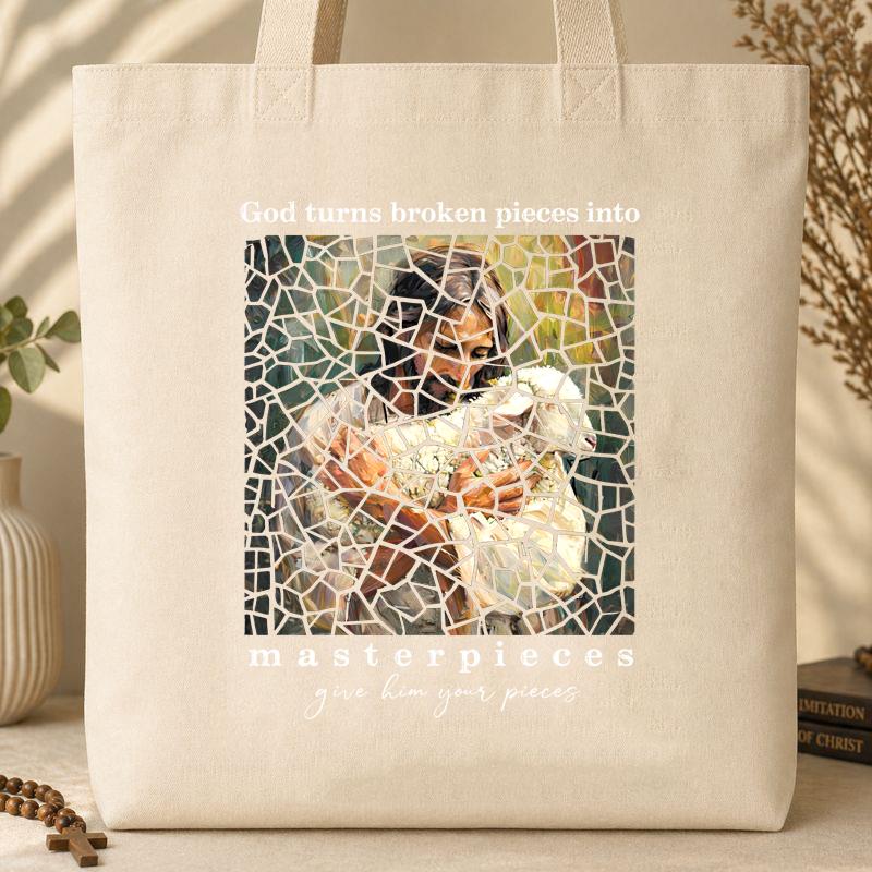 God Turns Broken Pieces Into Masterpieces 08 Tote Bag