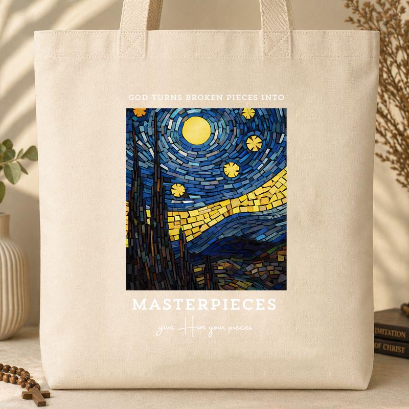 God Turns Broken Pieces Into Masterpieces 10 Tote Bag