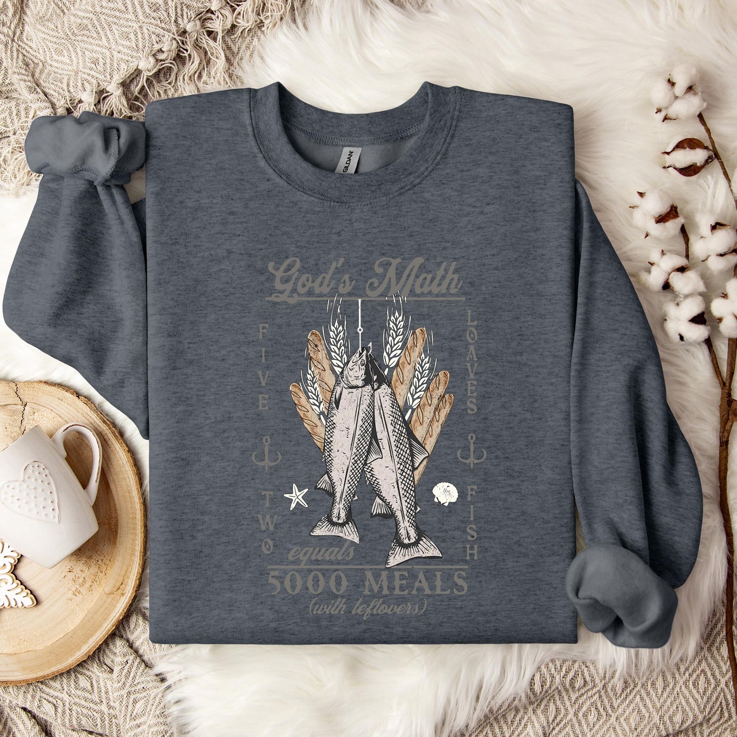 God's Math Five Loaves Two Fish Sweatshirt