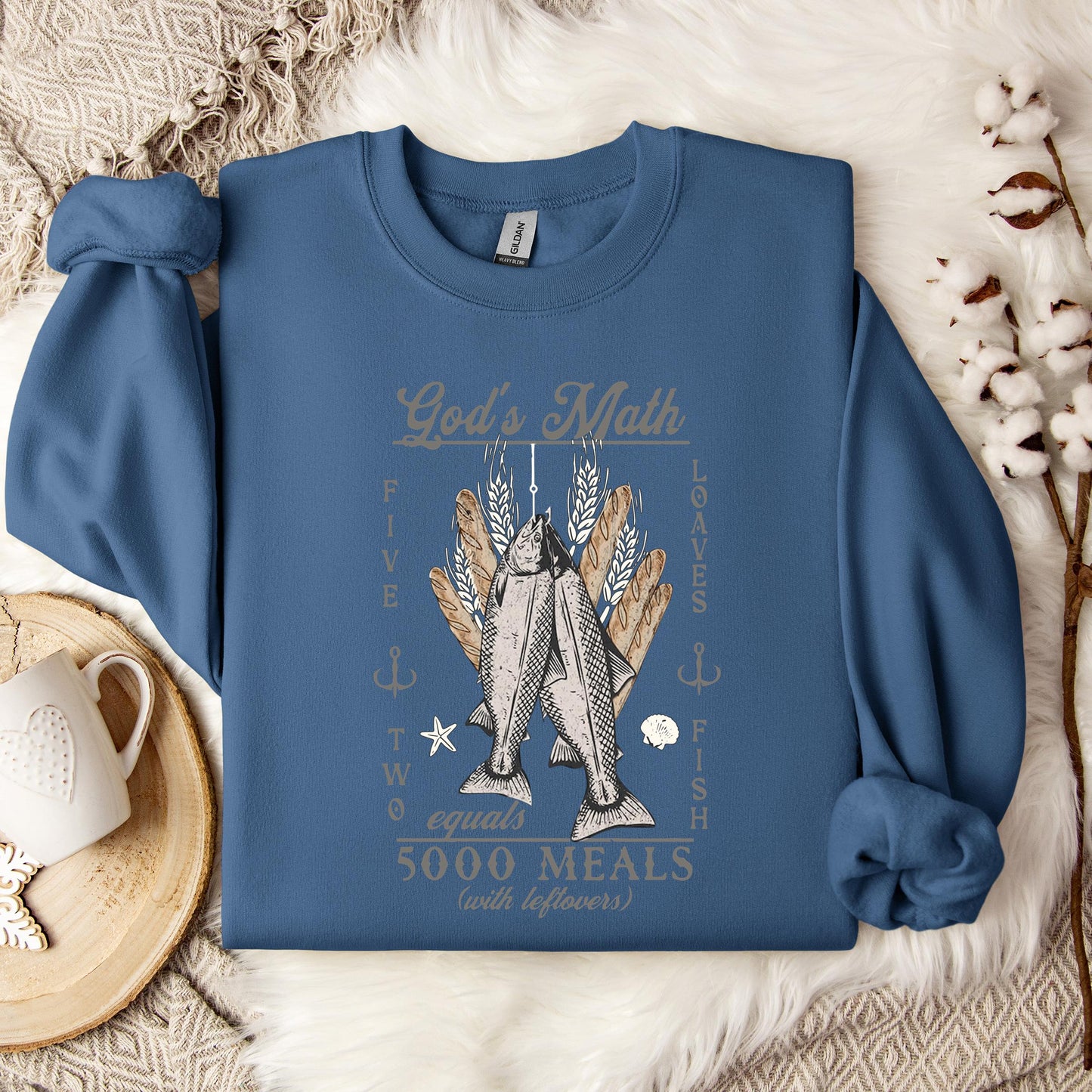 God's Math Five Loaves Two Fish Sweatshirt