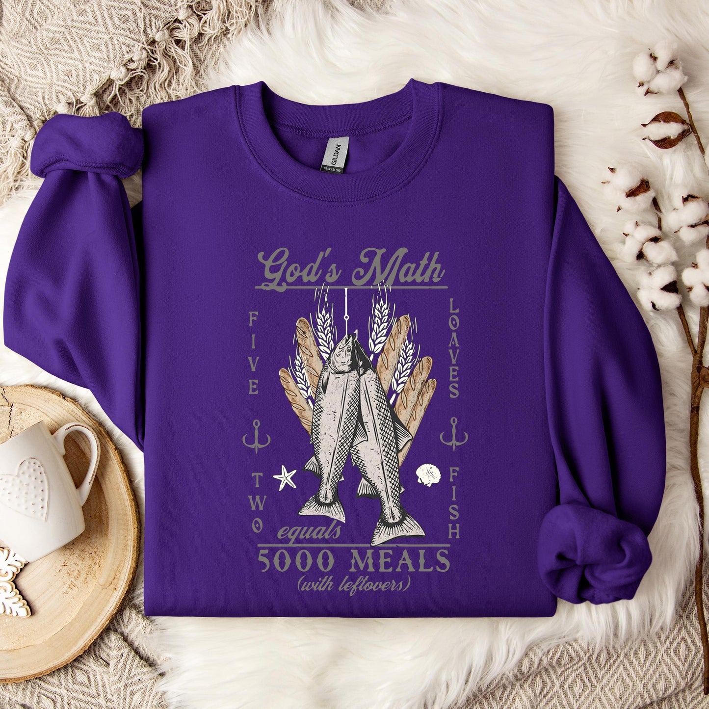 God's Math Five Loaves Two Fish Sweatshirt