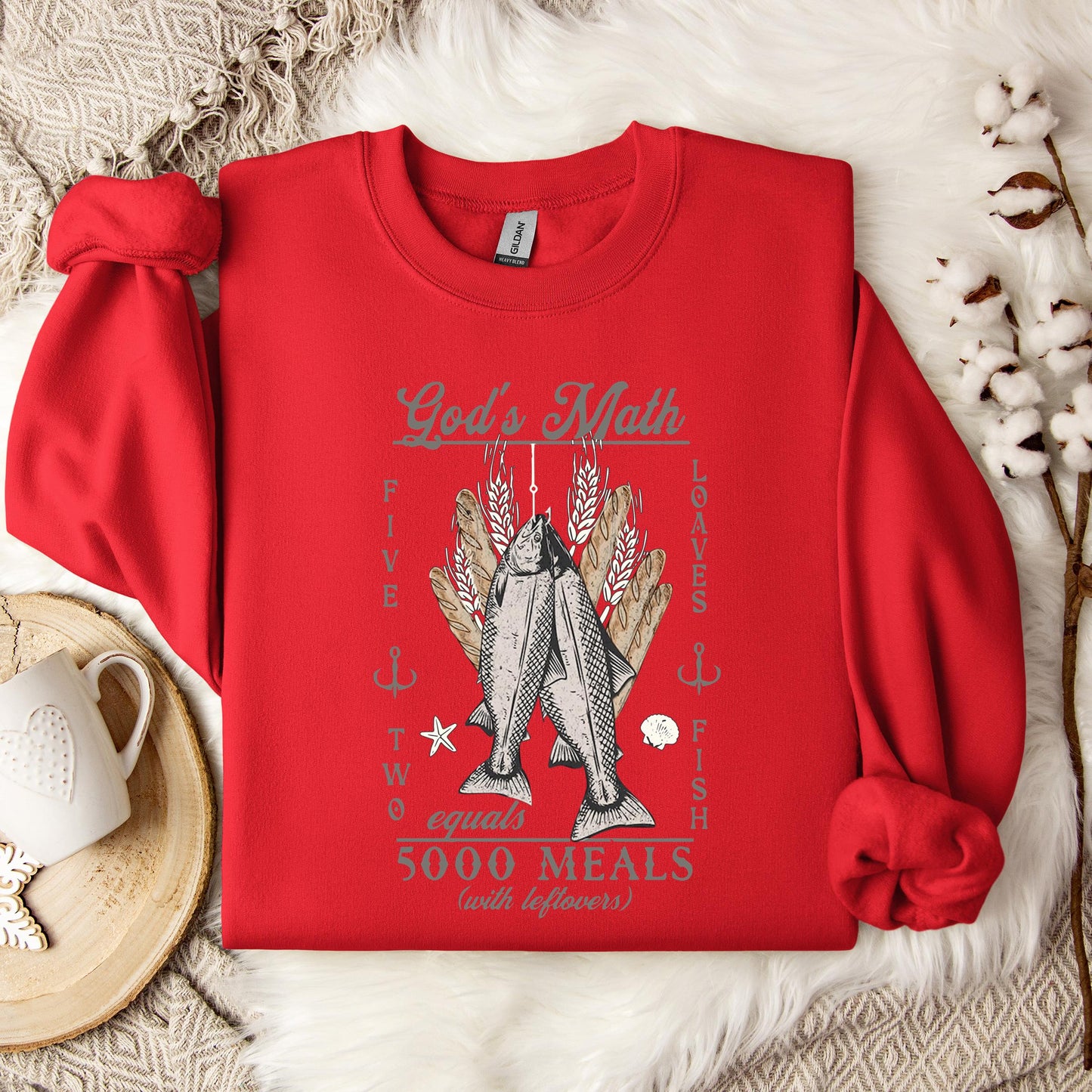 God's Math Five Loaves Two Fish Sweatshirt
