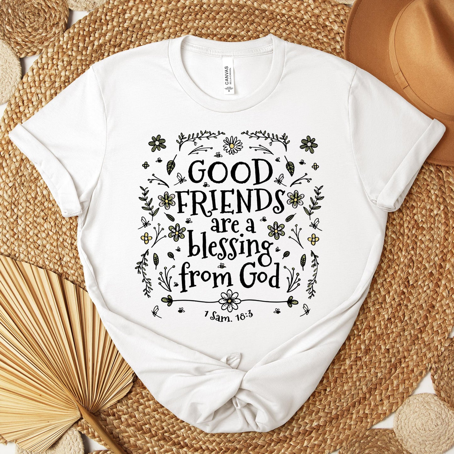 Good Friends Are A Blessing From God 1 Sam 18.3 Premium T-shirt
