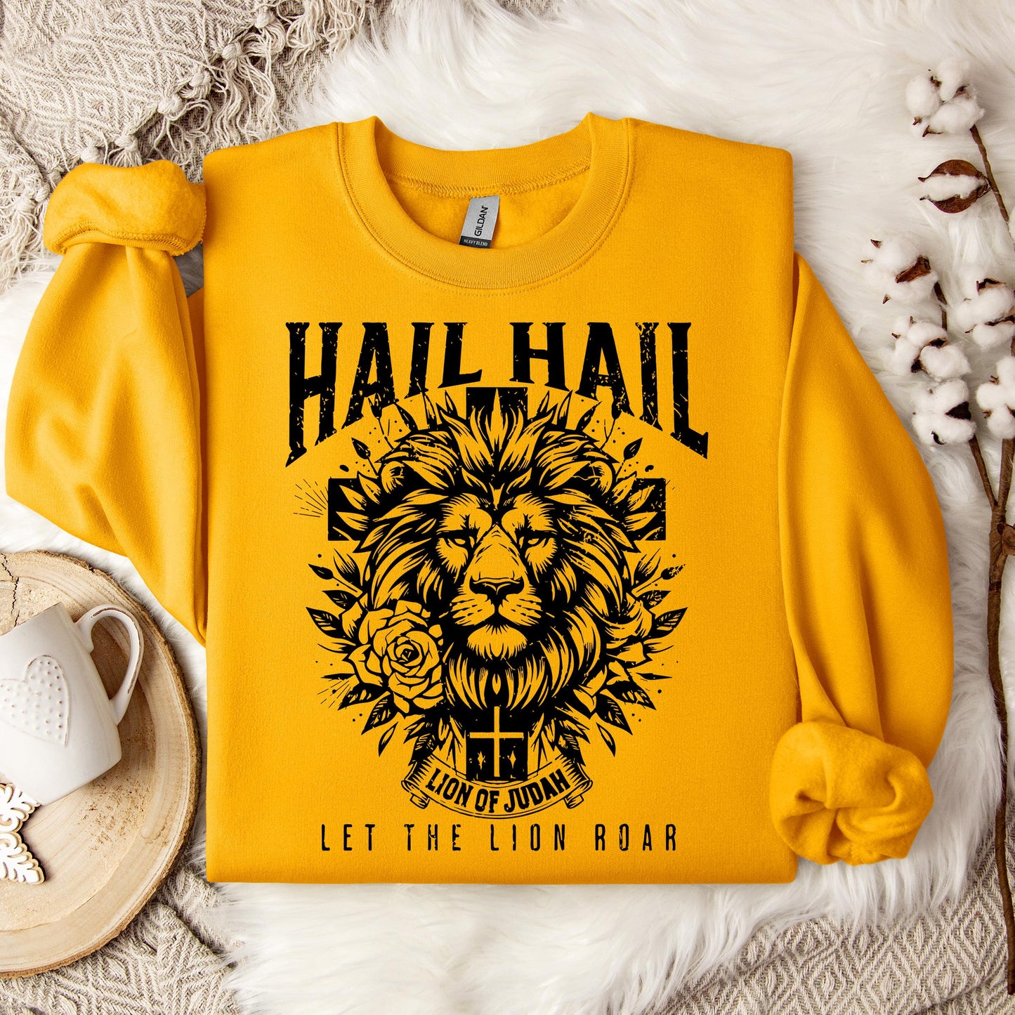 Hail Hail Lion of Judah Let The Lion Roar Sweatshirt