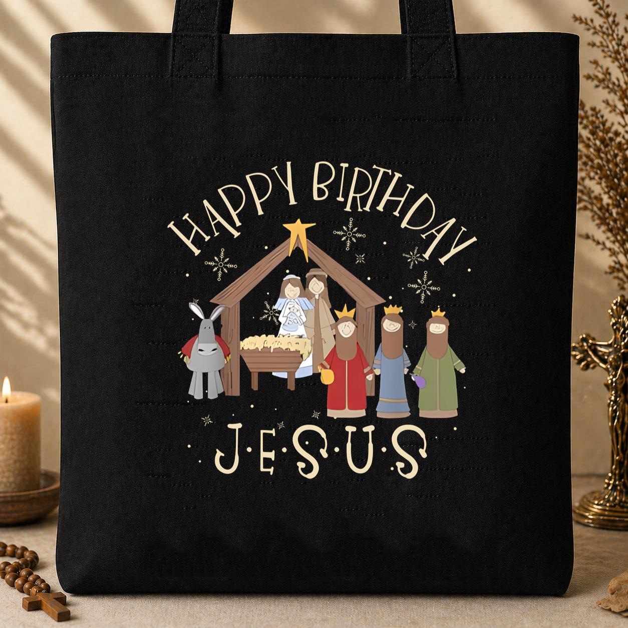 Happy Birthday Jesus Tote Bag