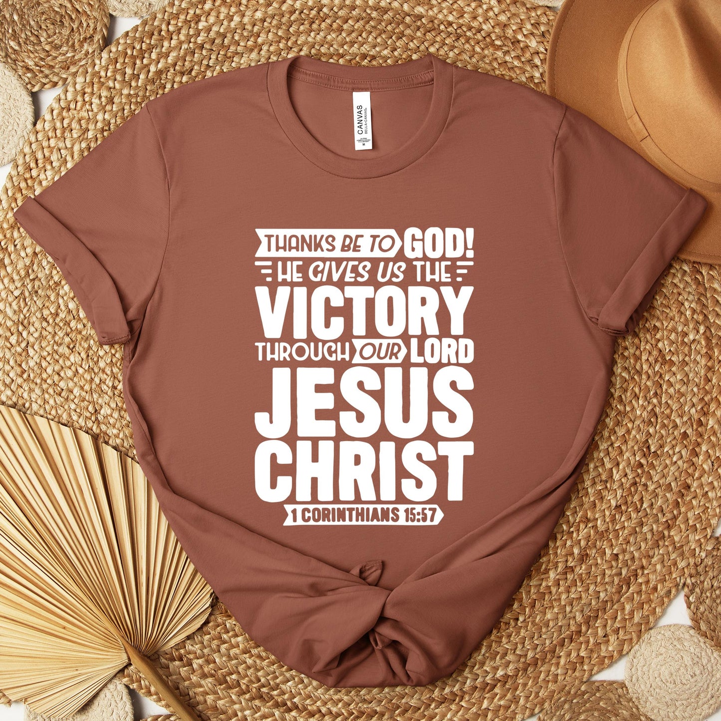 He Gives Us The Victory Through Our Lord 1 Corinthians 15.57 Premium T-shirt
