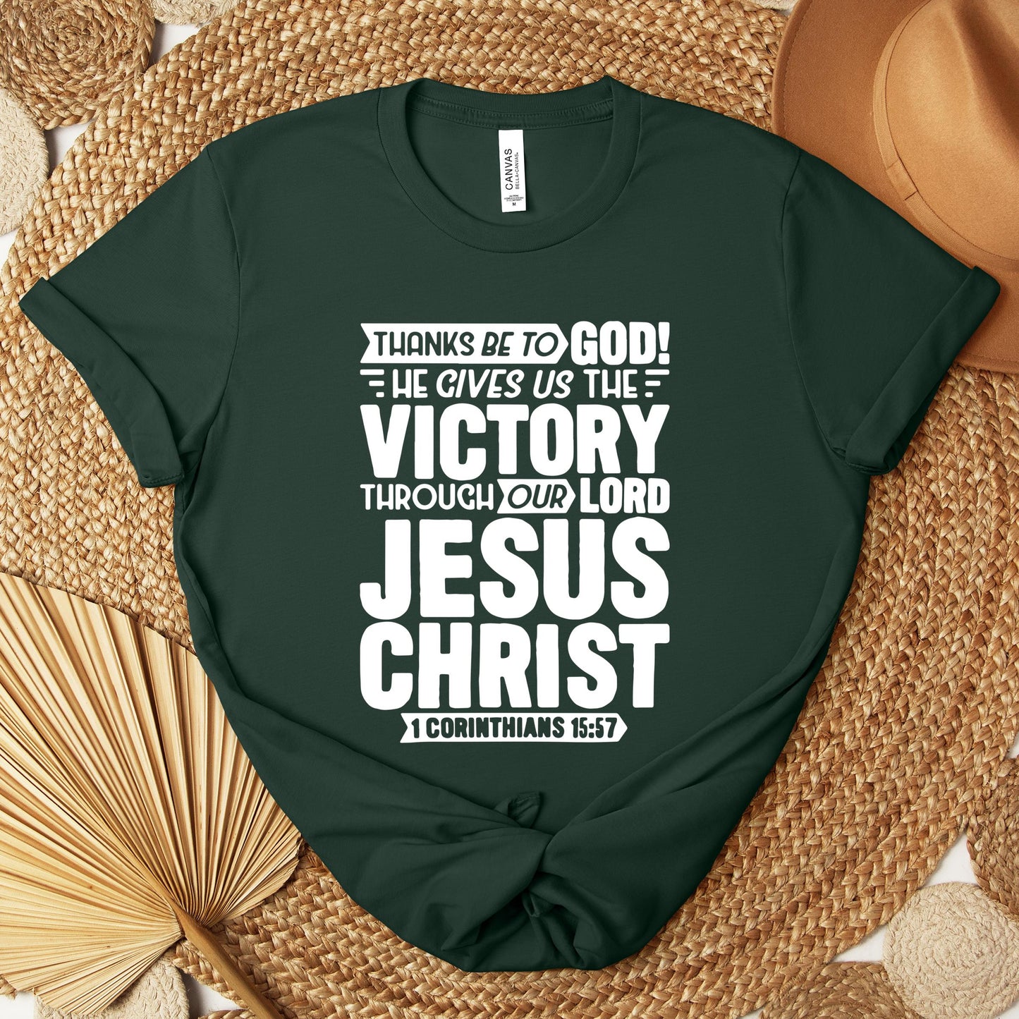 He Gives Us The Victory Through Our Lord 1 Corinthians 15.57 Premium T-shirt