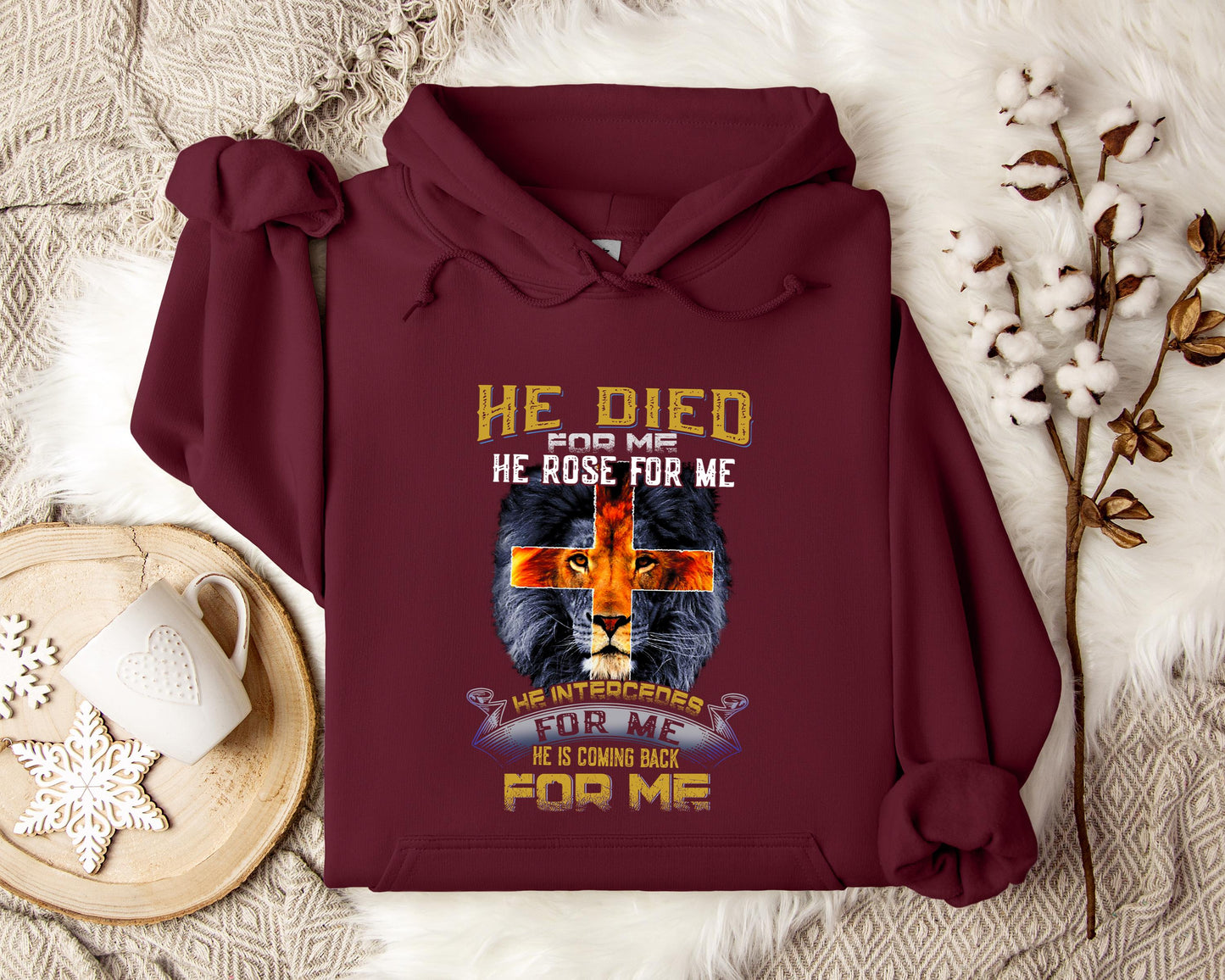 He Is Coming Back For Me Lion Hoodie