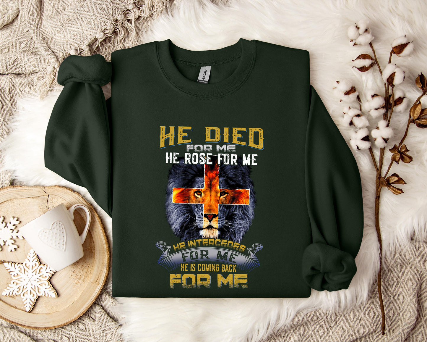 He Is Coming Back For Me Lion Sweatshirt