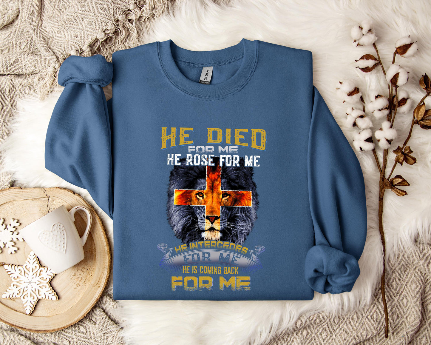 He Is Coming Back For Me Lion Sweatshirt