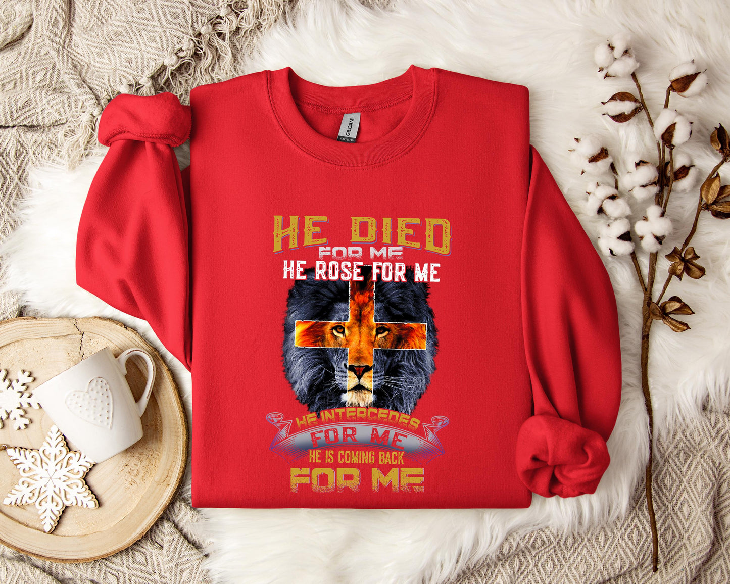 He Is Coming Back For Me Lion Sweatshirt