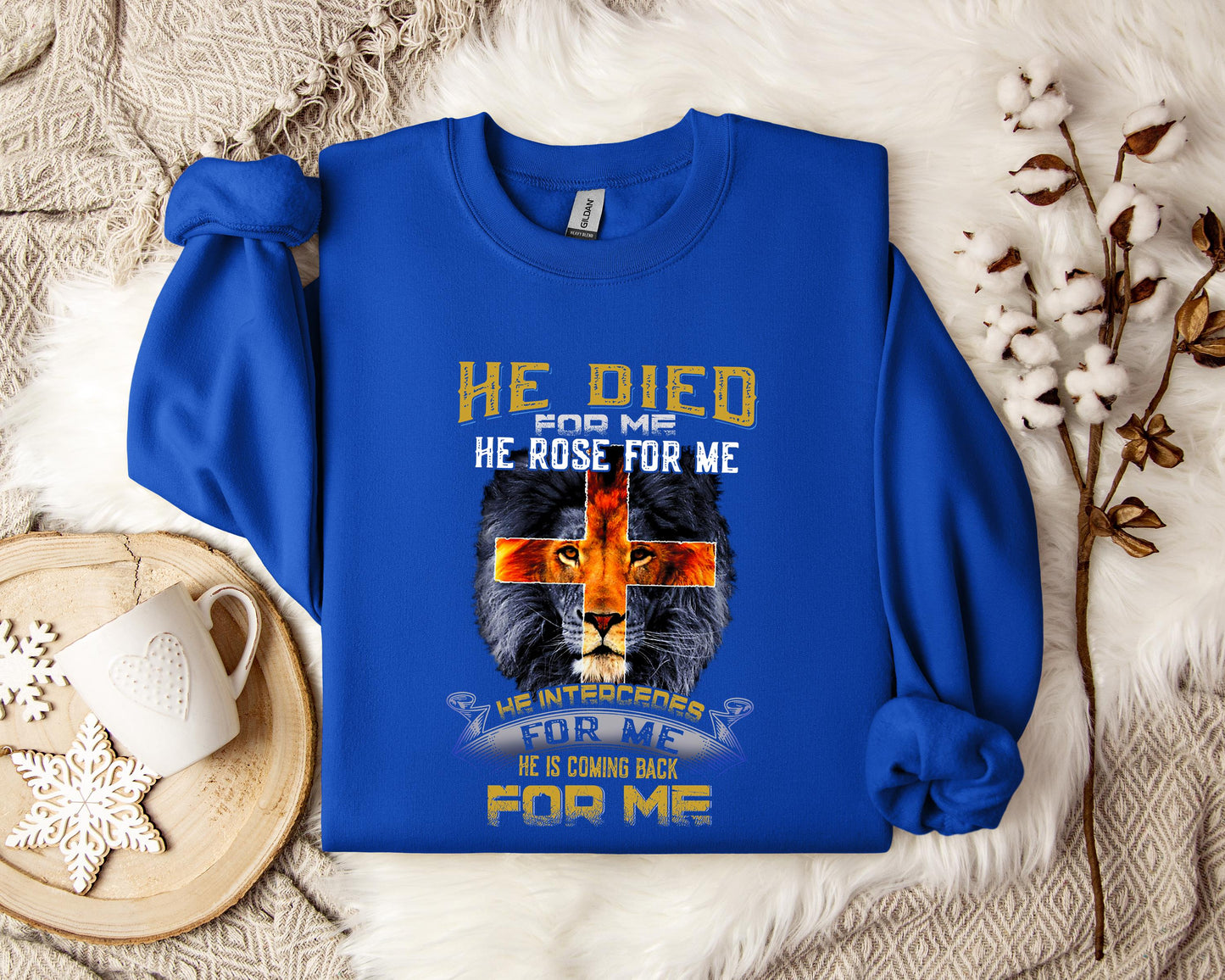 He Is Coming Back For Me Lion Sweatshirt