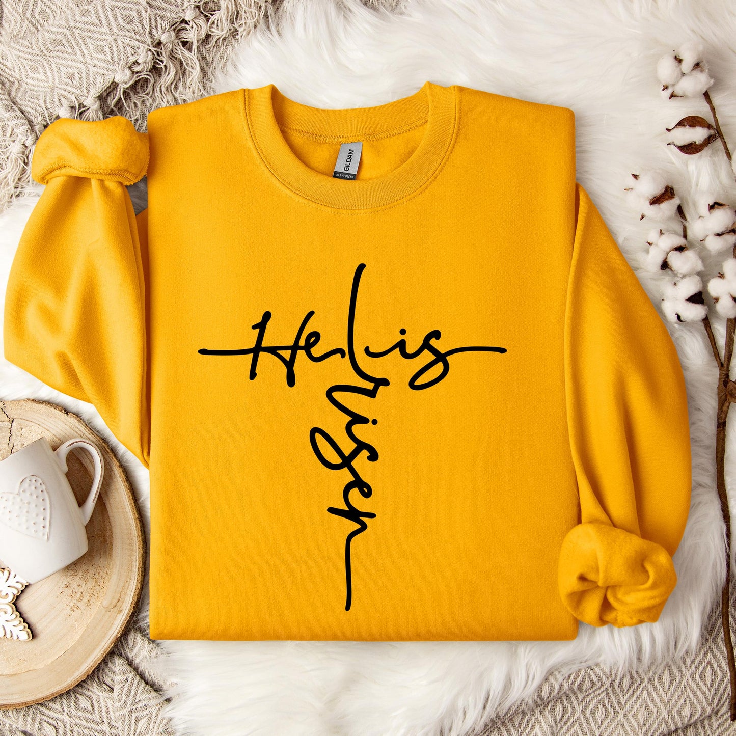 He Is Risen Cross Sweatshirt