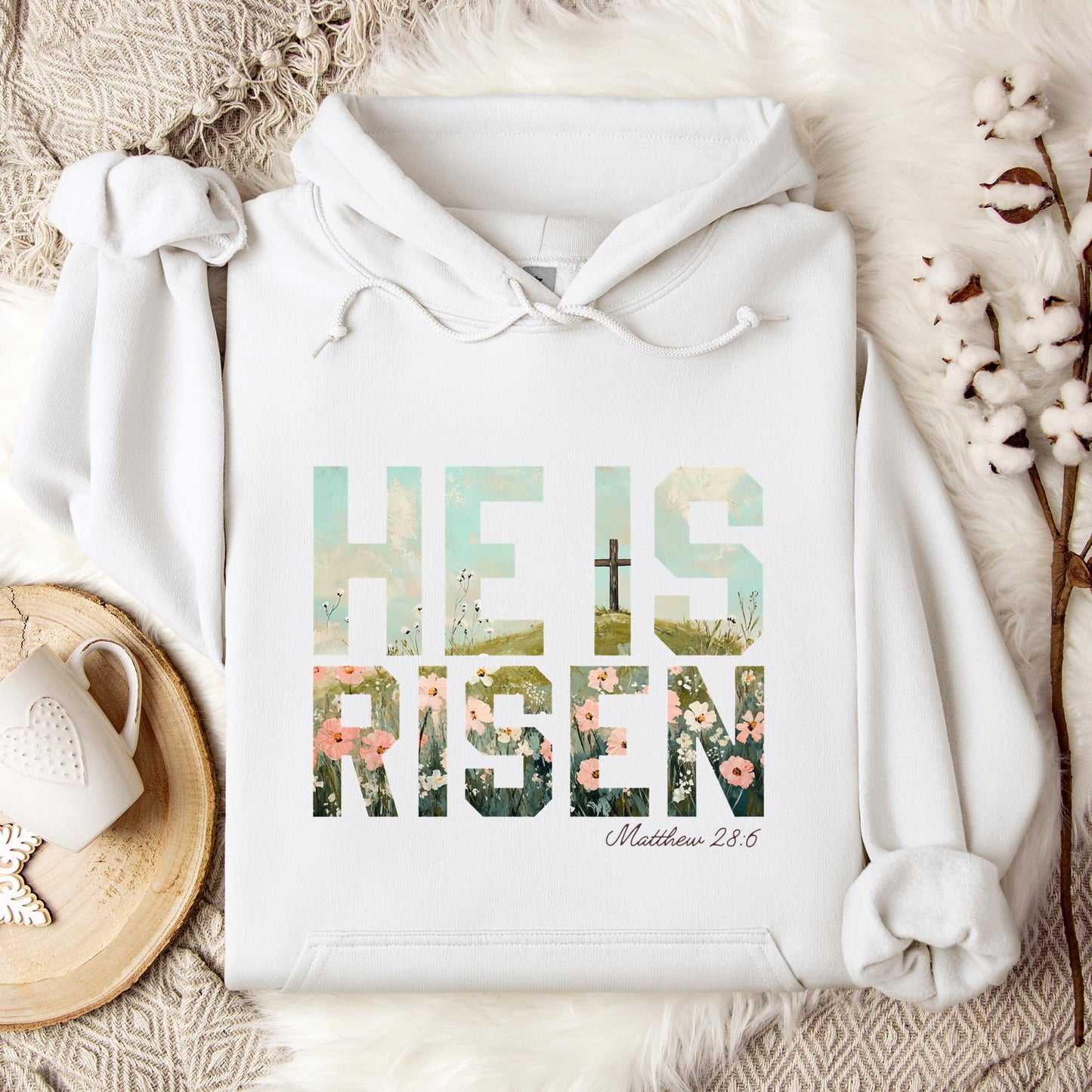 He Is Risen Matthew 28.6 01 Hoodie