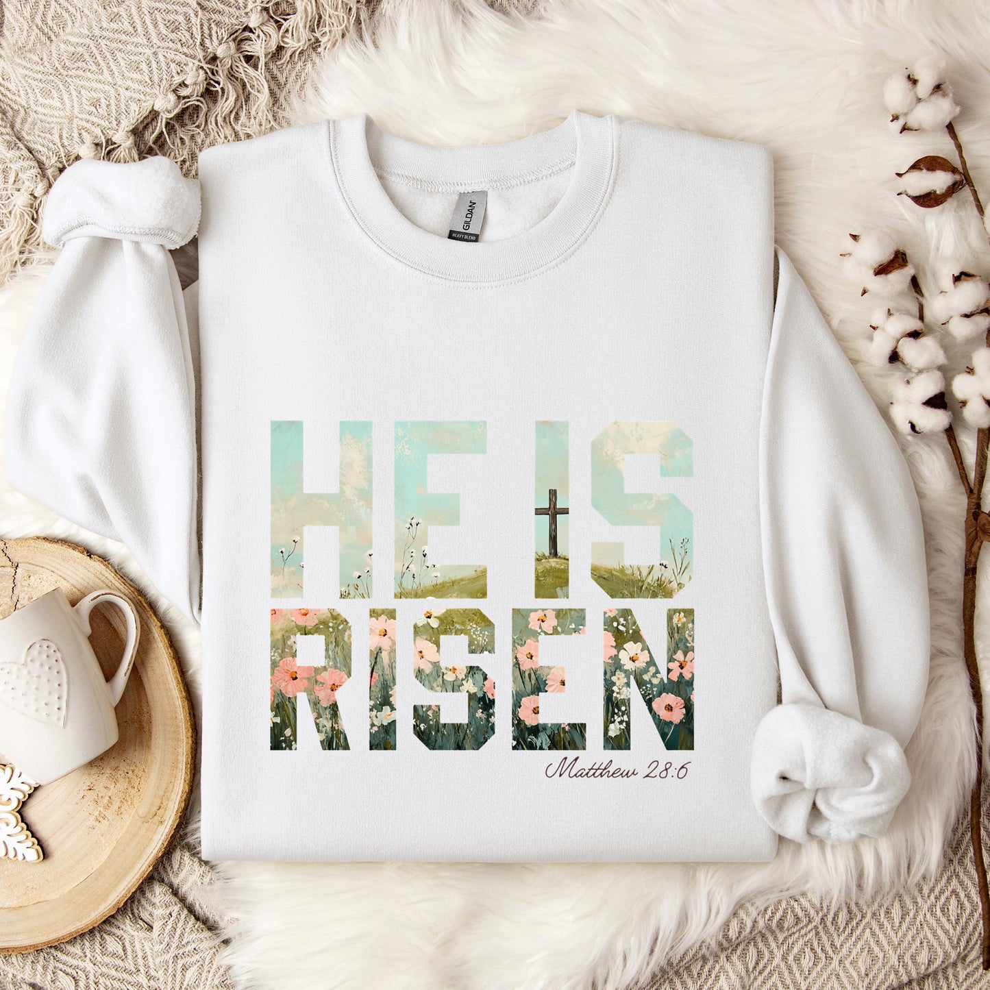 He Is Risen Matthew 28.6 01 Sweatshirt