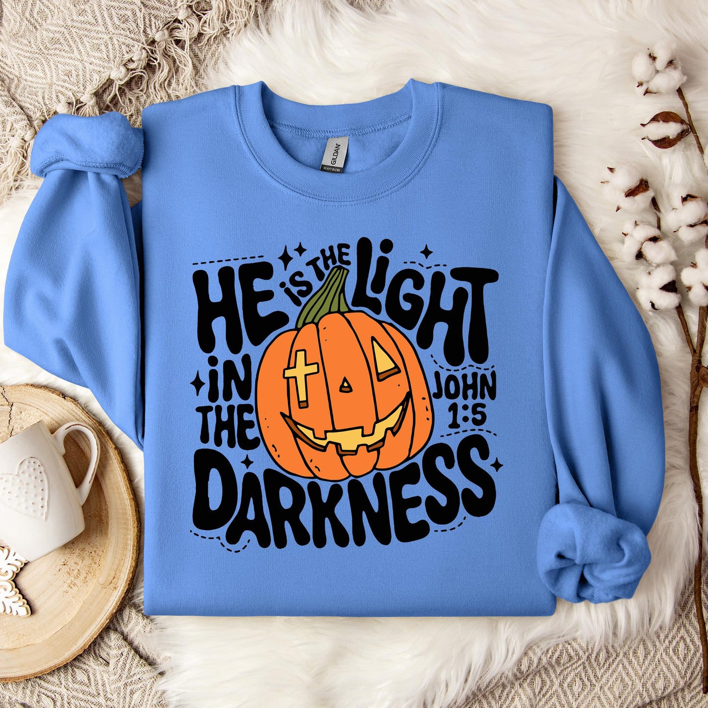 He Is The Light In The Darkness John 1.5 Sweatshirt