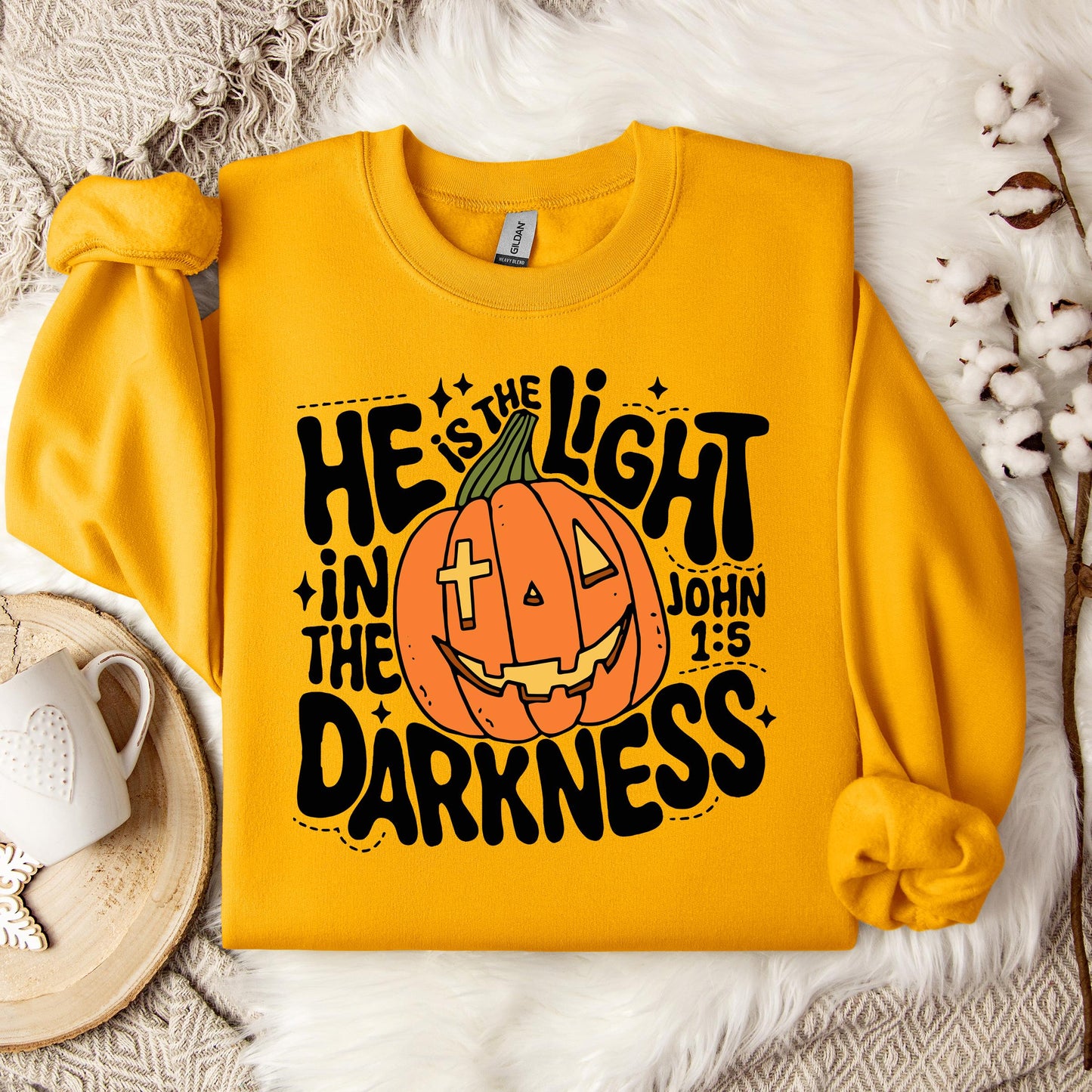 He Is The Light In The Darkness John 1.5 Sweatshirt