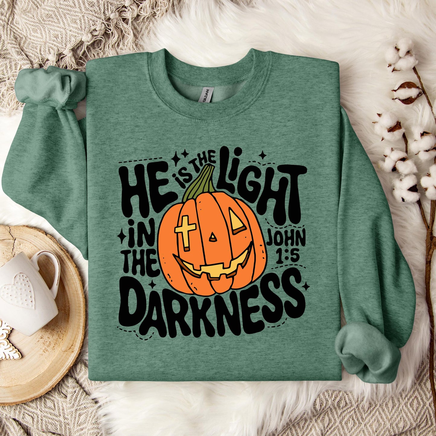 He Is The Light In The Darkness John 1.5 Sweatshirt