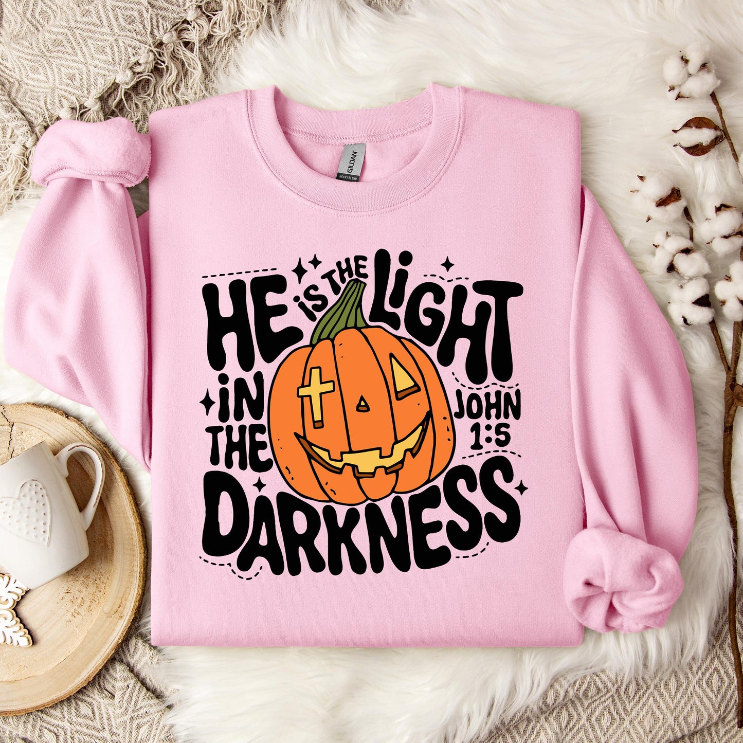 He Is The Light In The Darkness John 1.5 Sweatshirt