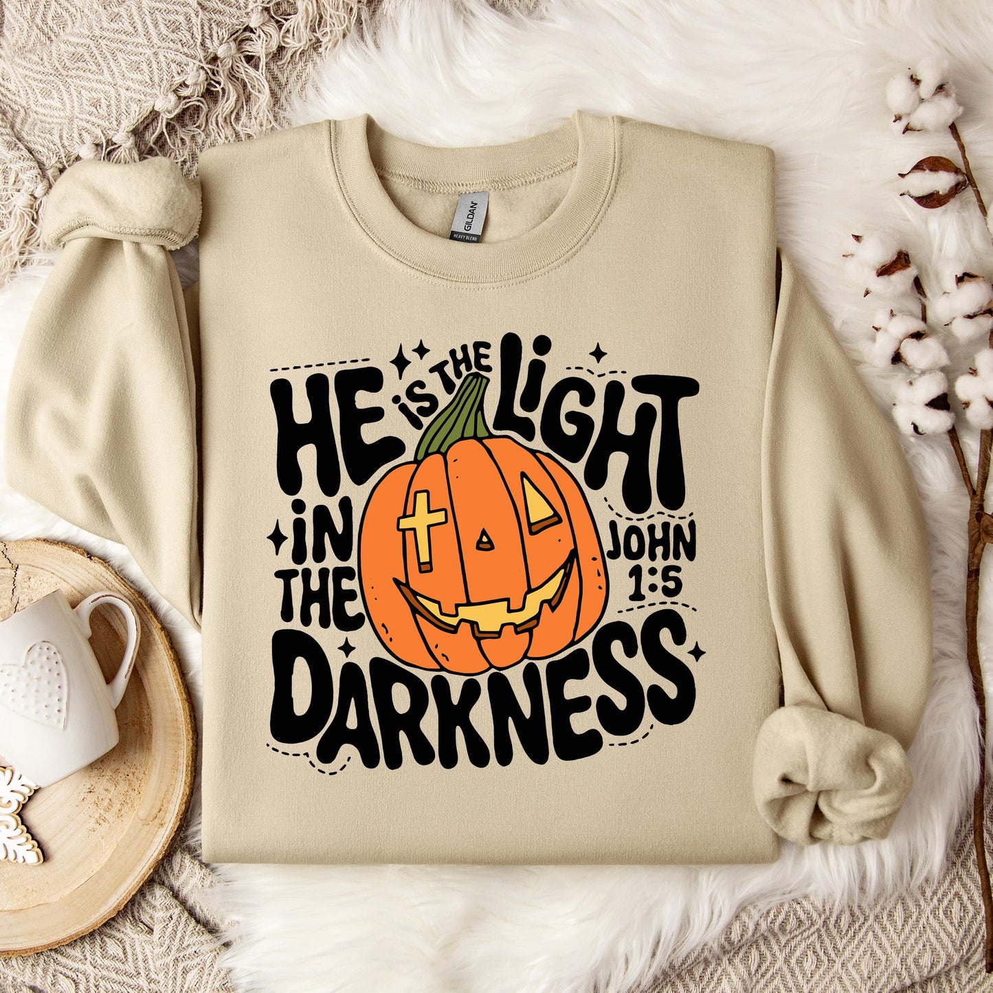 He Is The Light In The Darkness John 1.5 Sweatshirt