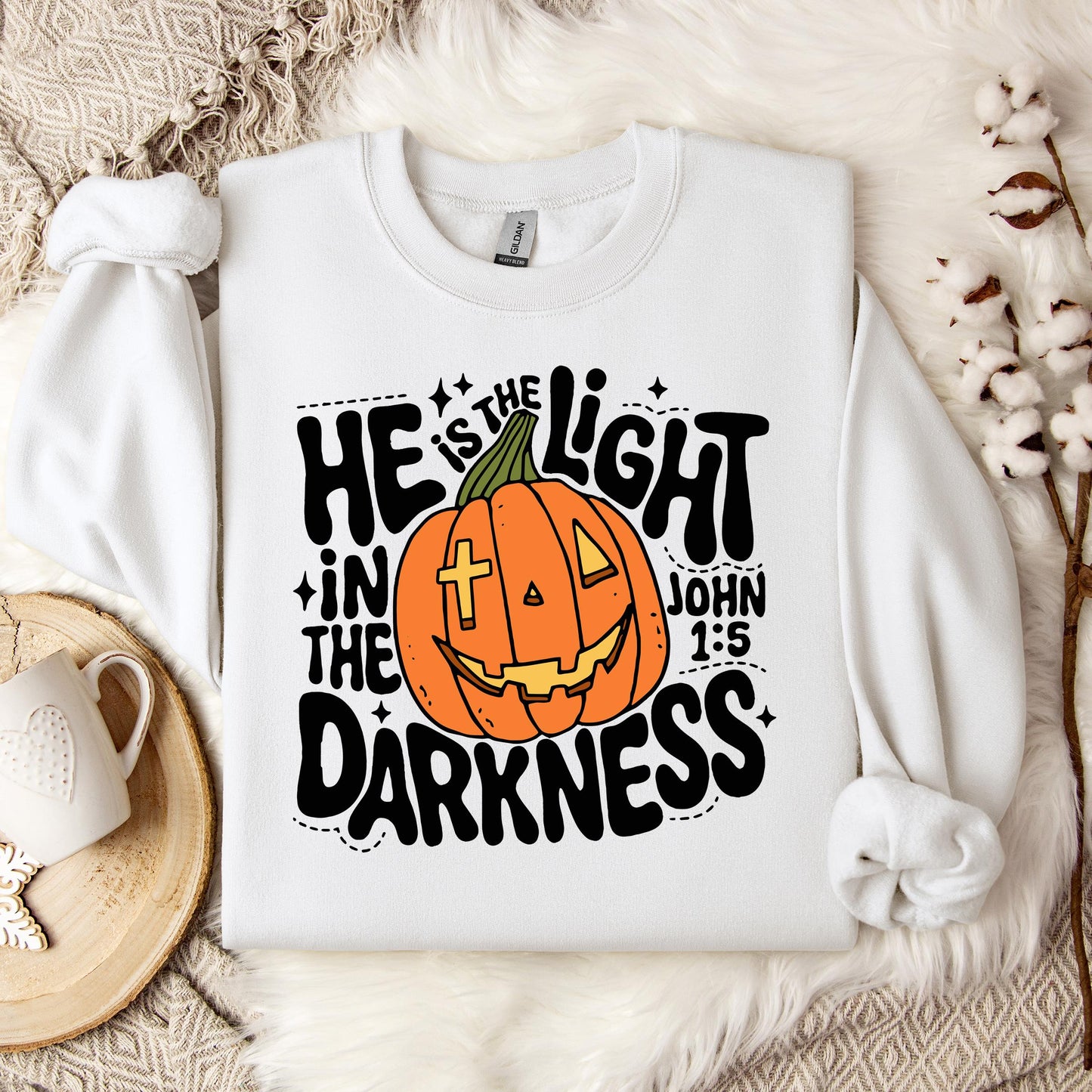 He Is The Light In The Darkness John 1.5 Sweatshirt