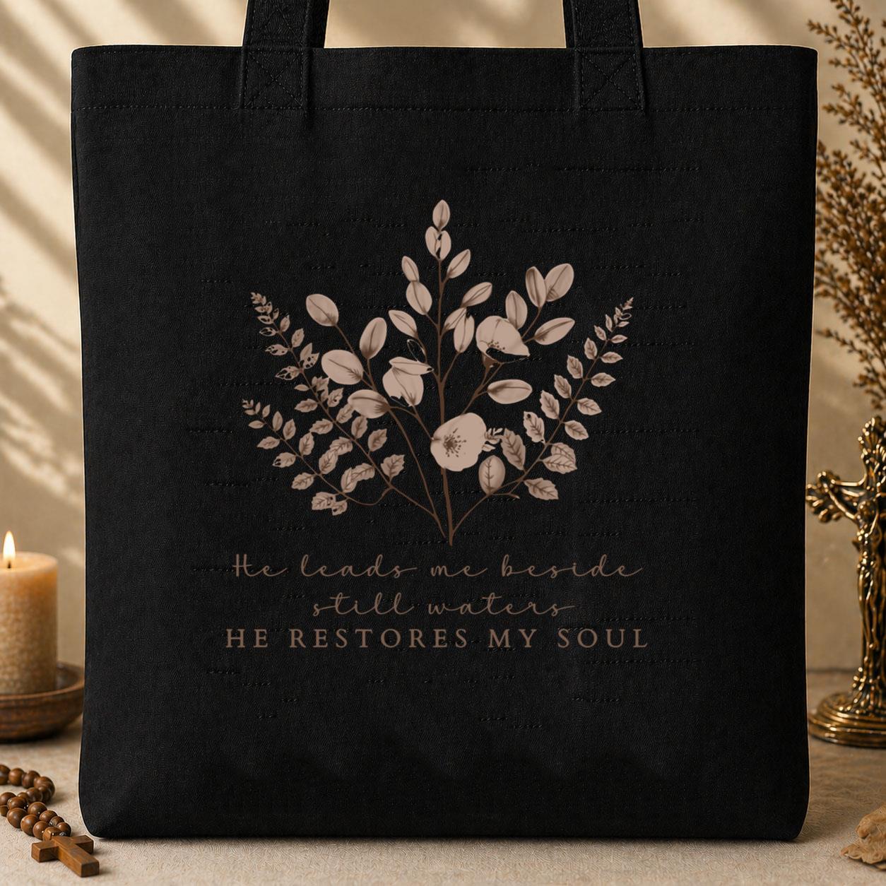 He Restores My Soul Tote Bag