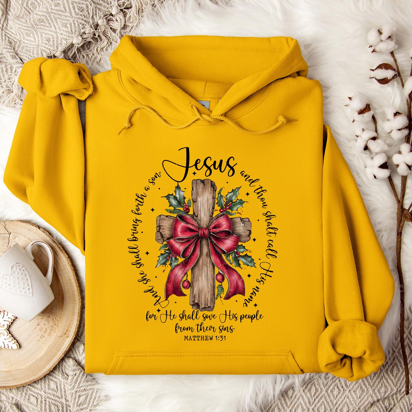 He Shall Save His People From Their Sins Matthew 1.31 Hoodie