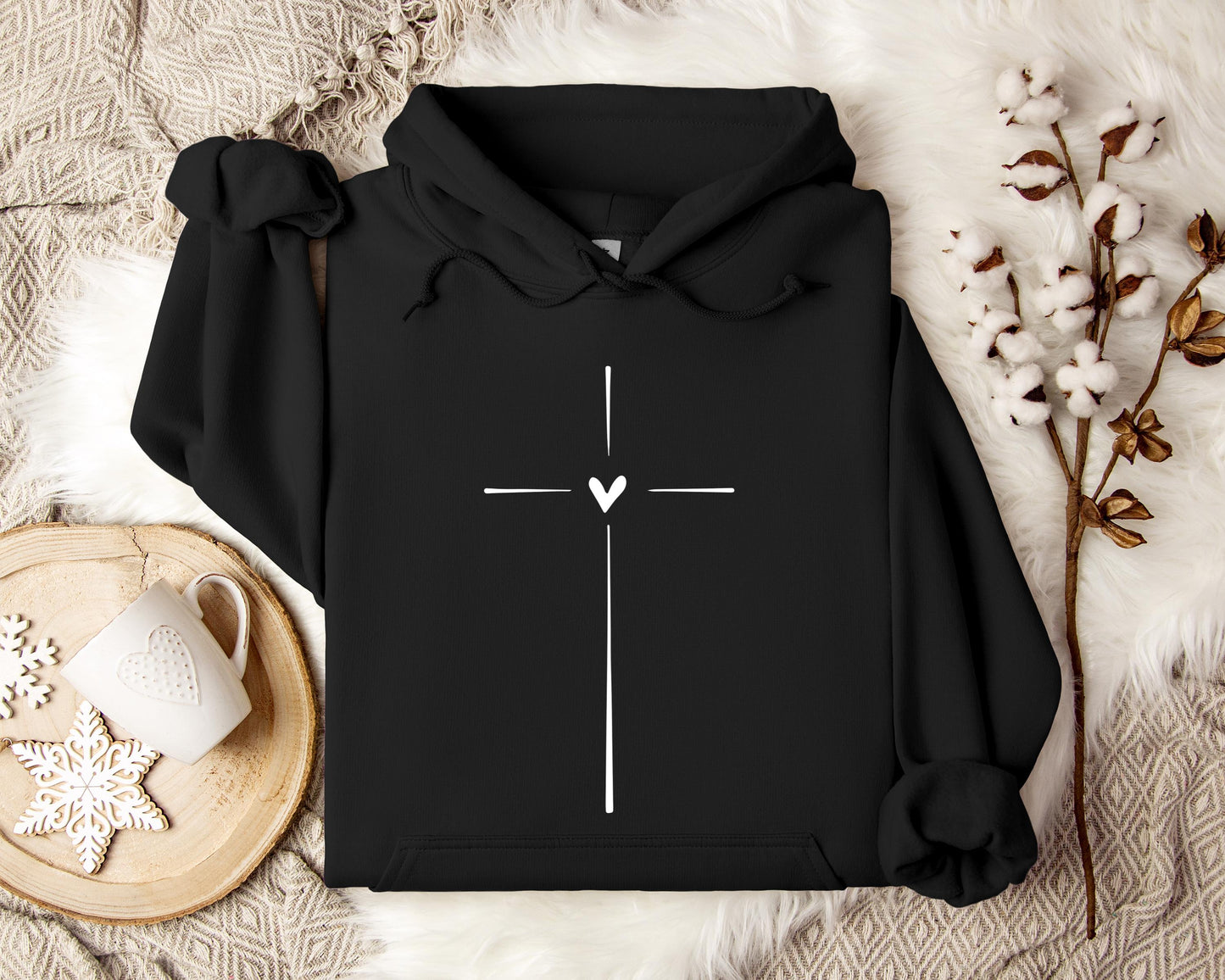 Heart Cross Hoodie