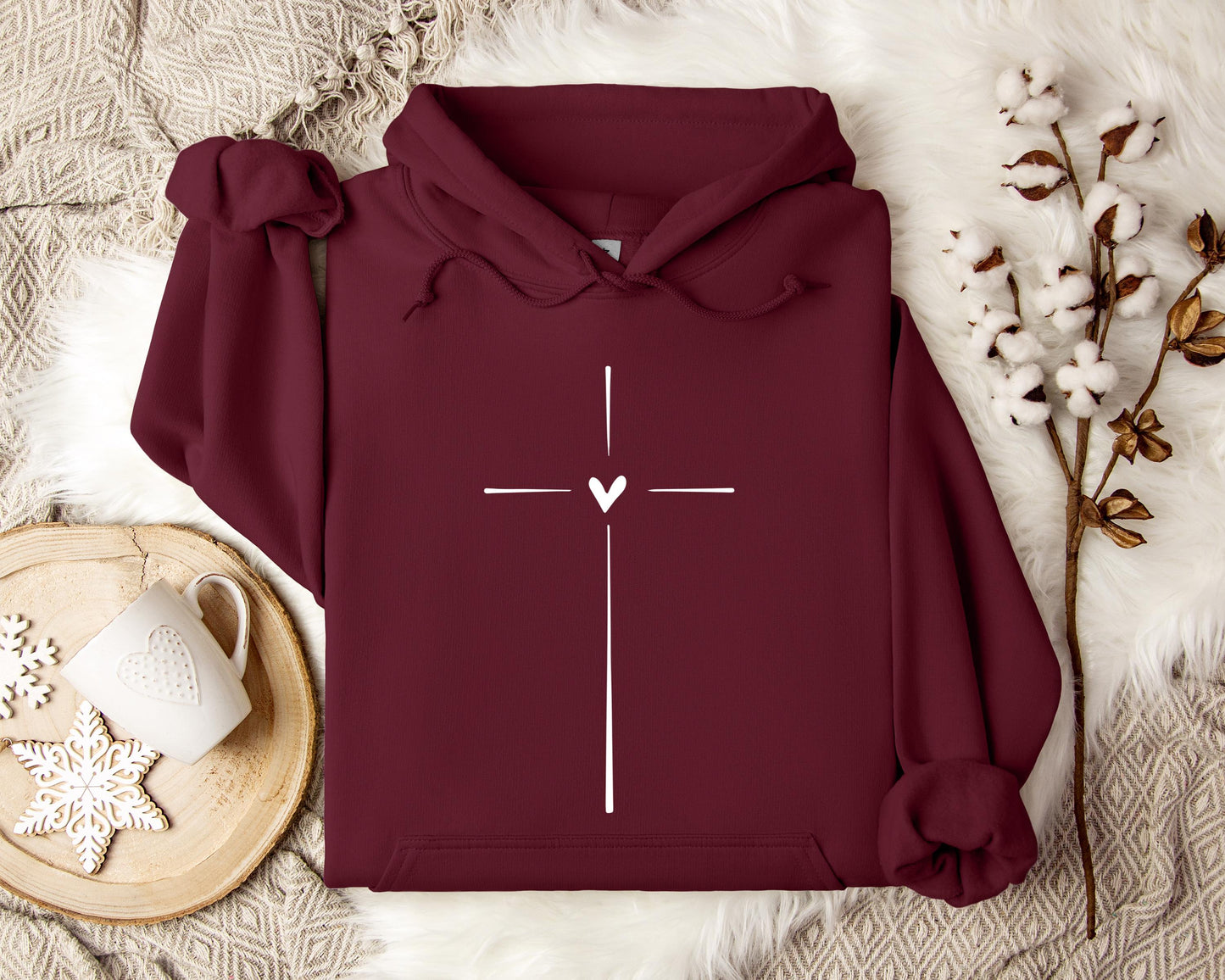Heart Cross Hoodie