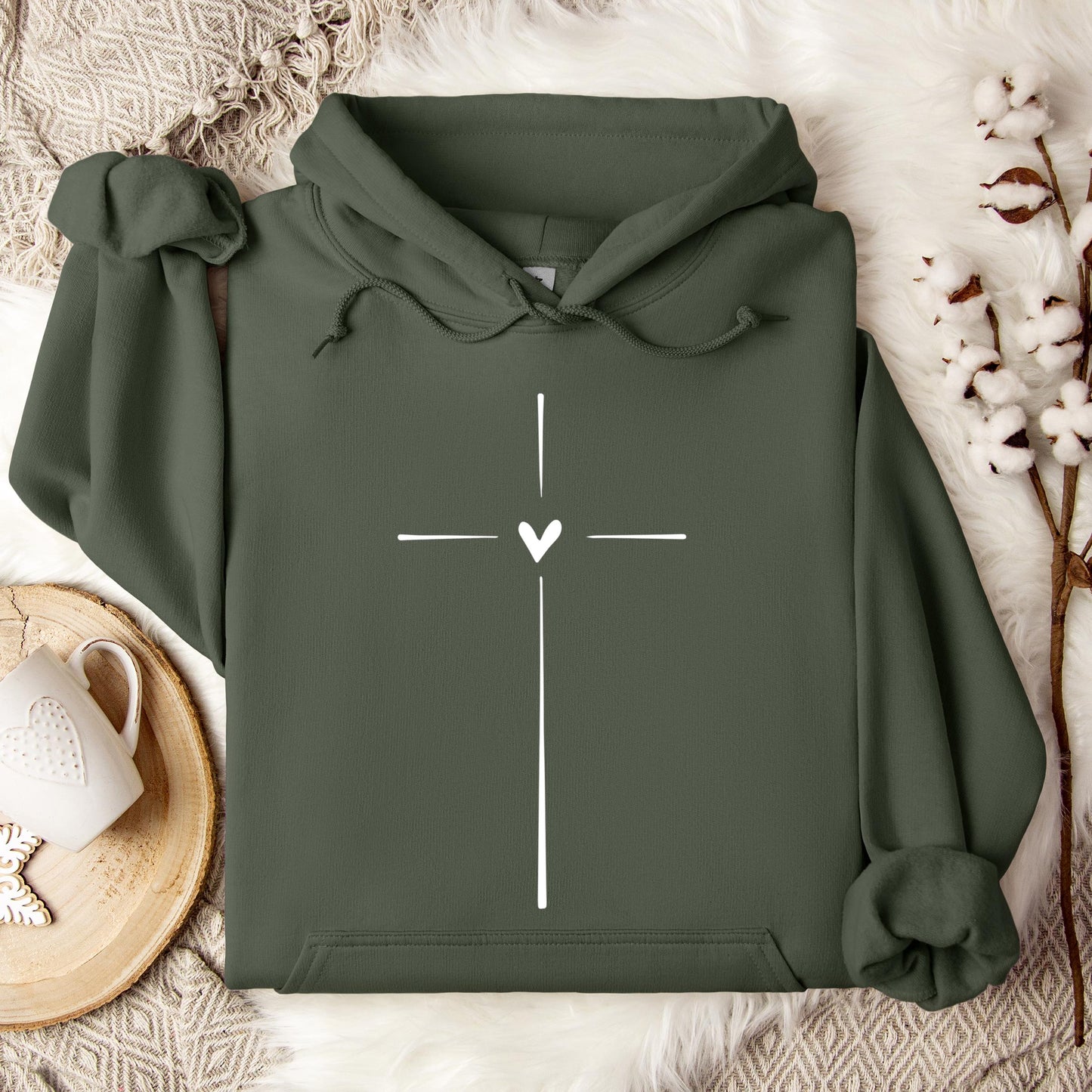 Heart Cross Hoodie