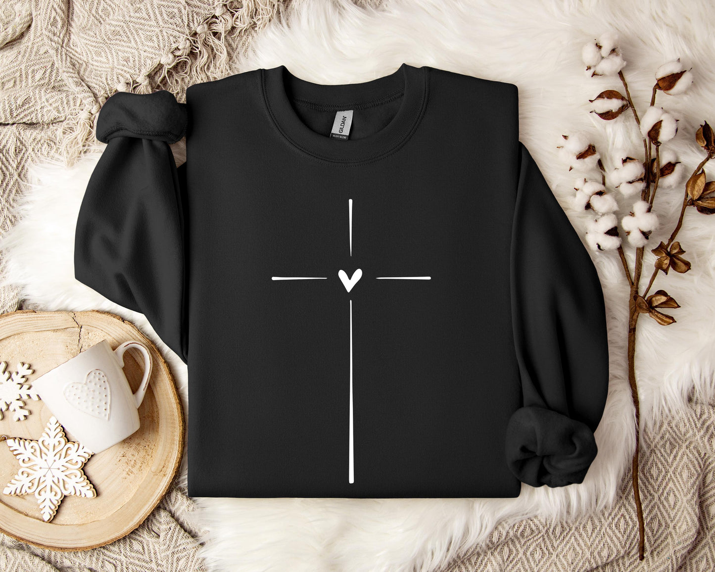 Heart Cross Sweatshirt