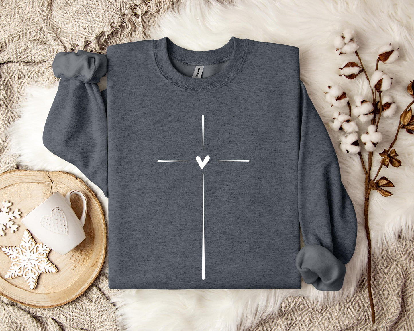 Heart Cross Sweatshirt