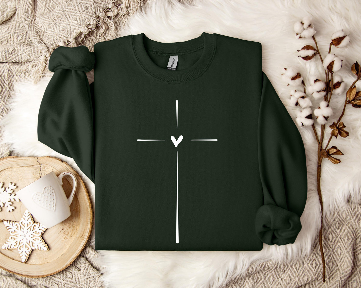 Heart Cross Sweatshirt