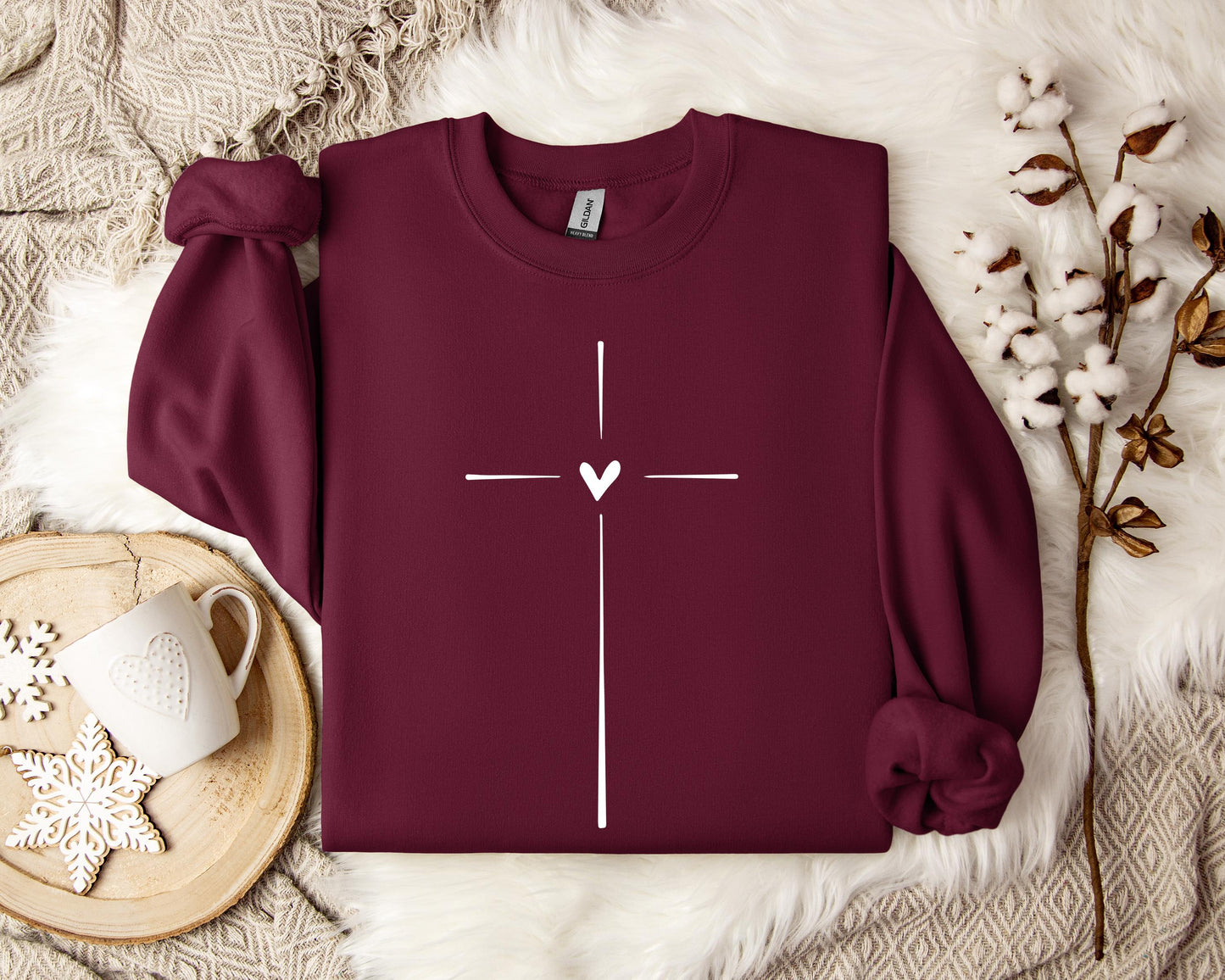 Heart Cross Sweatshirt