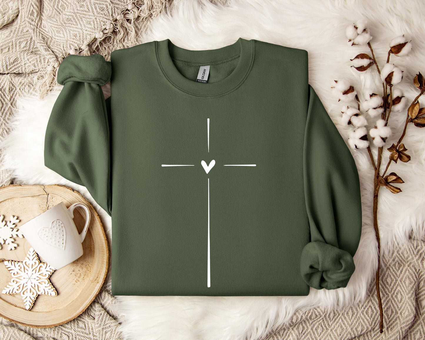 Heart Cross Sweatshirt