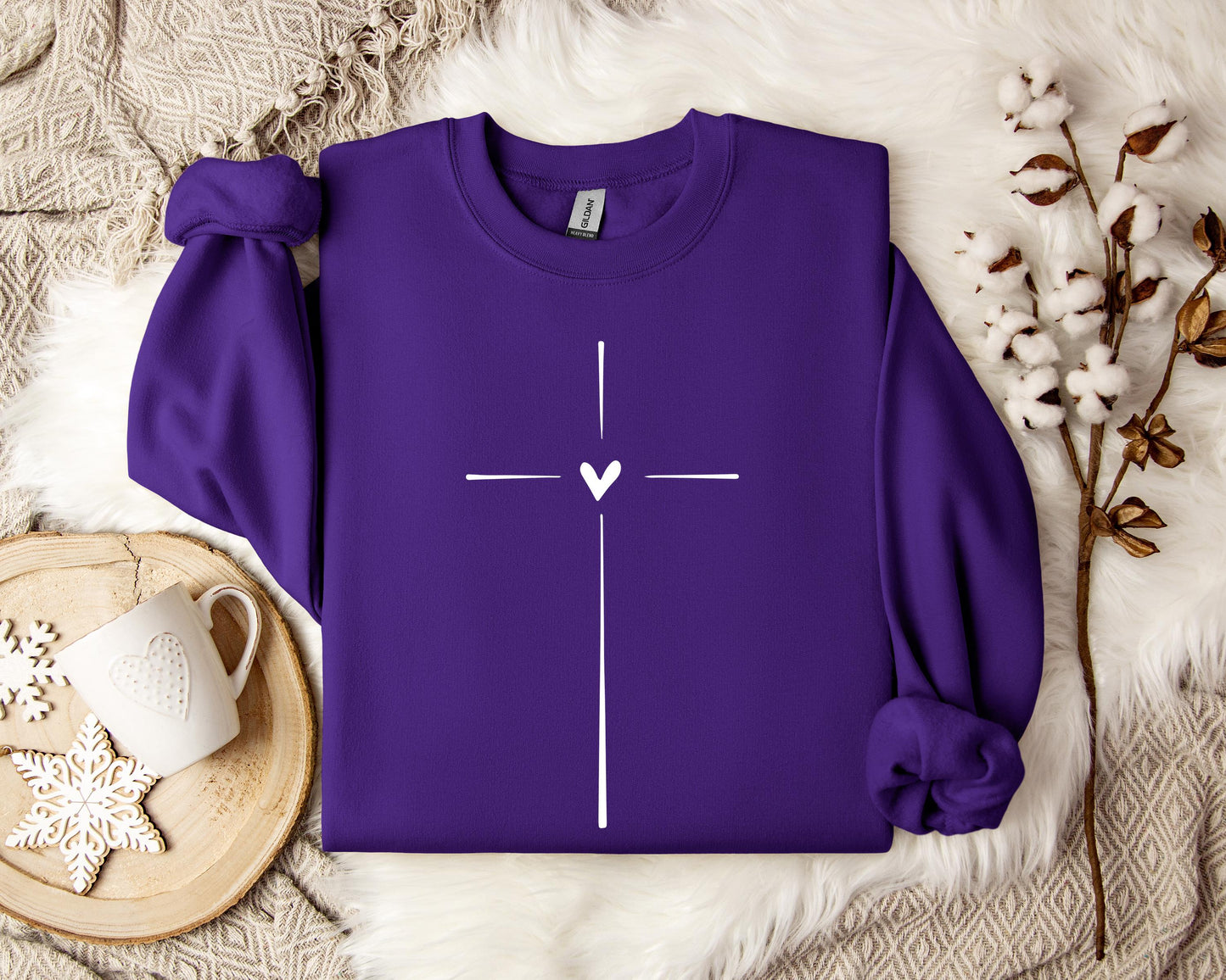 Heart Cross Sweatshirt