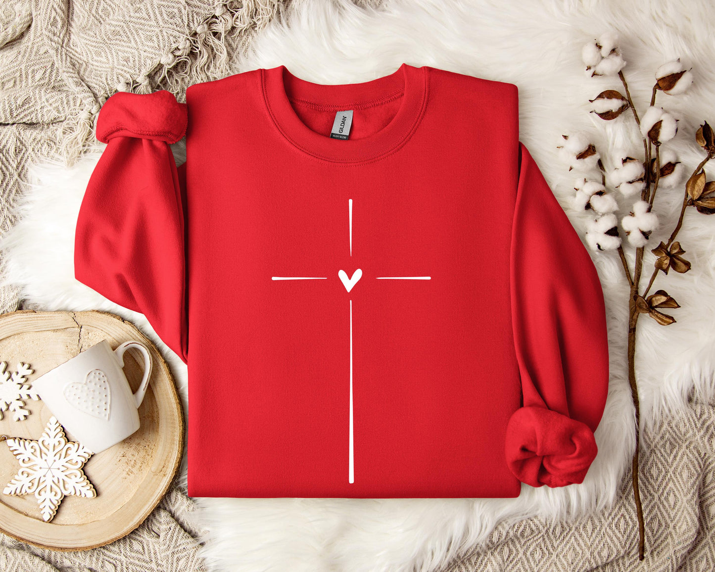 Heart Cross Sweatshirt